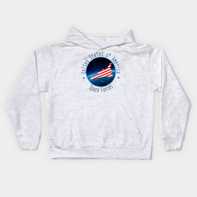 Space Force T Shirt Kids Hoodie by Dimion666